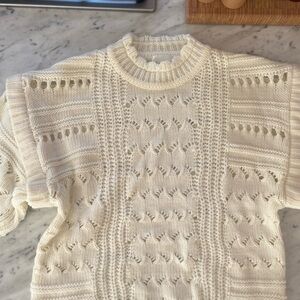 Barely worn ivory cozy  Line and Dot sweater